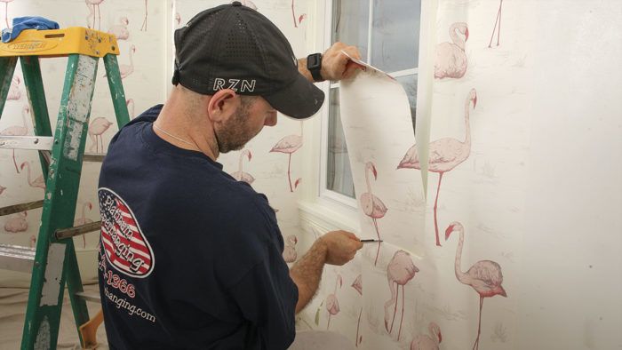 Wallpaper installation in progress